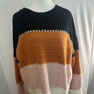 Amazon Women's Multicolor Crew Neck Sweater